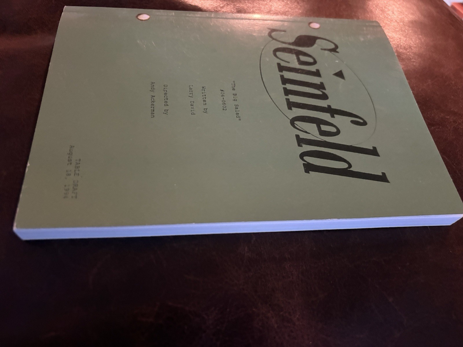 Seinfeld Table Draft The Big Salad 1994 #04-0602 Larry David