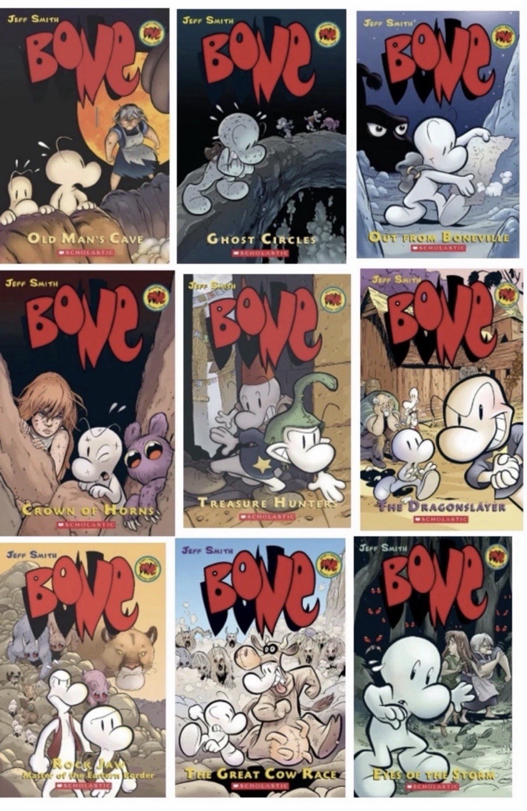 Bone Series 1 to 9 Books Collection Set By Jeff Smith NEW Paperback 2022 !!!