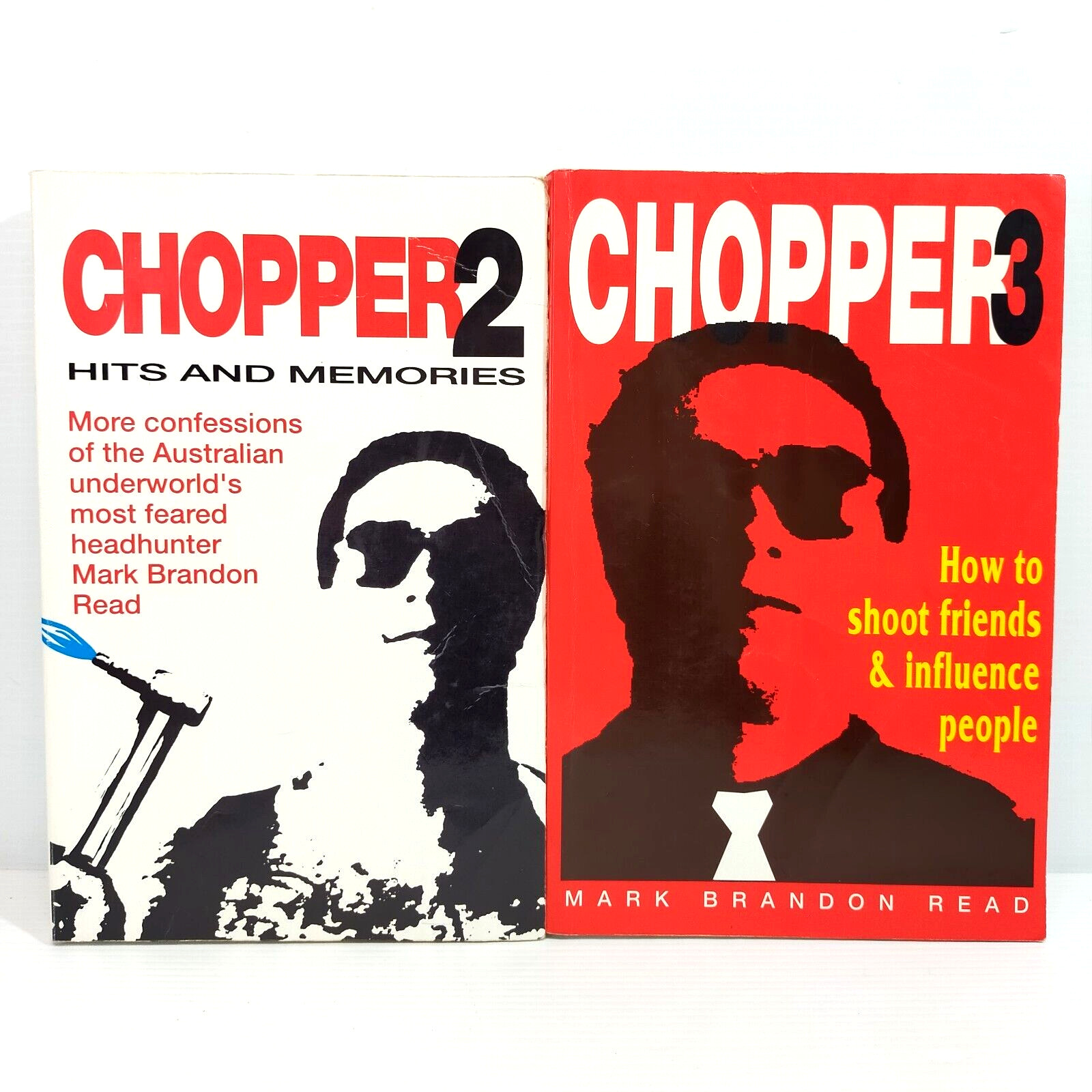 Chopper 2 Hits & Memories & 3 Mark Brandon Read Paperback Book Bundle Lot 1992