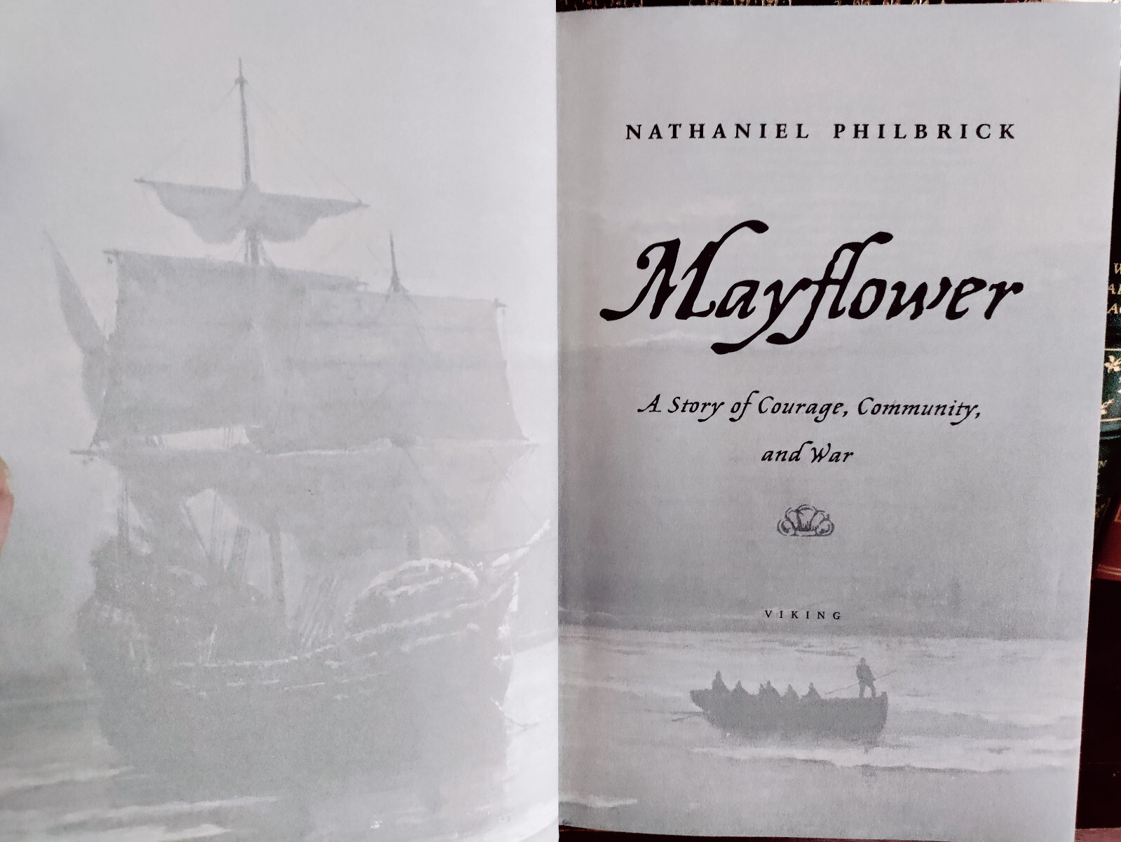 Mayflower_Nathaniel Philbrick_HCDJ_1st Edn / First Print_2006_Ex-lib_Very Good