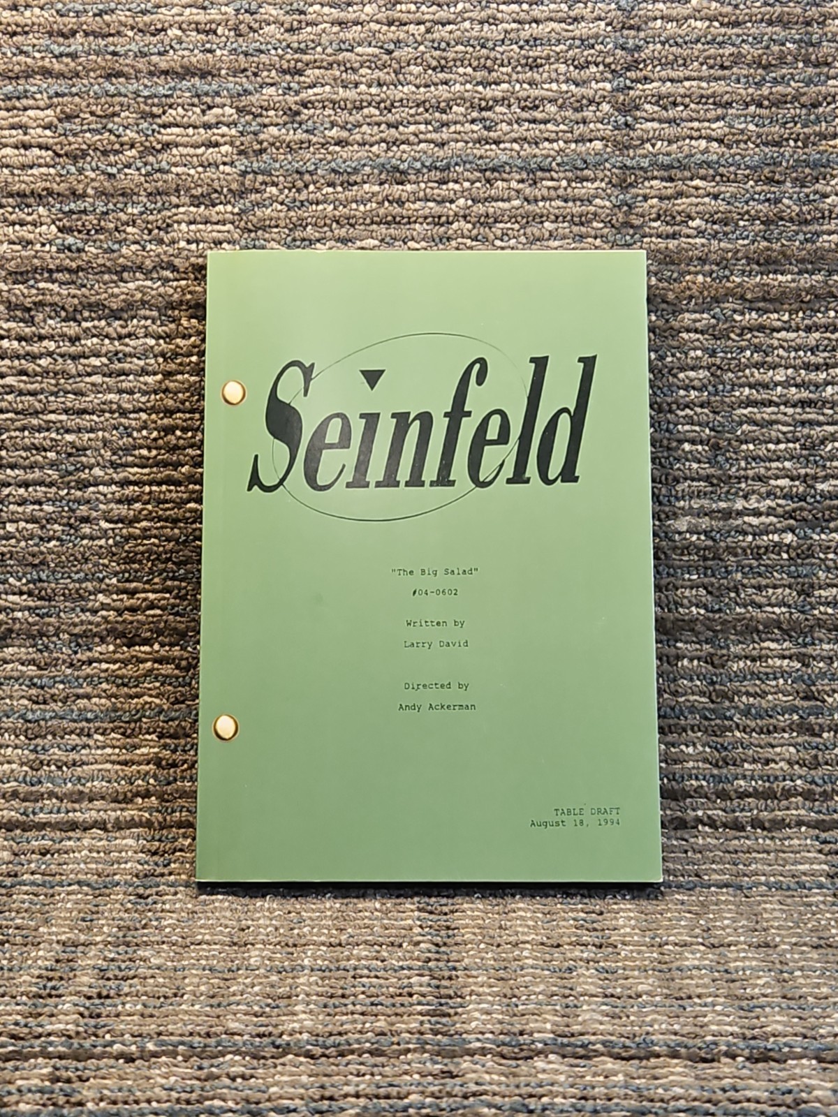 Seinfeld – The Big Salad – by Larry David – Table Draft Script 1994