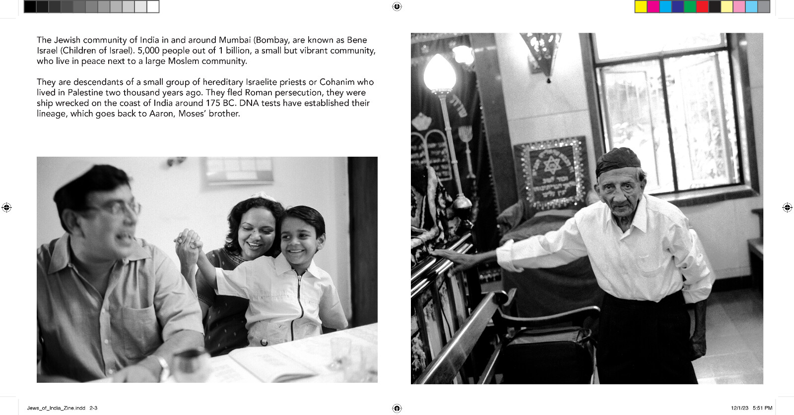 Stephen Shames -JEWS OF INIDA Zine – 28 pages – 6 x 6 inches